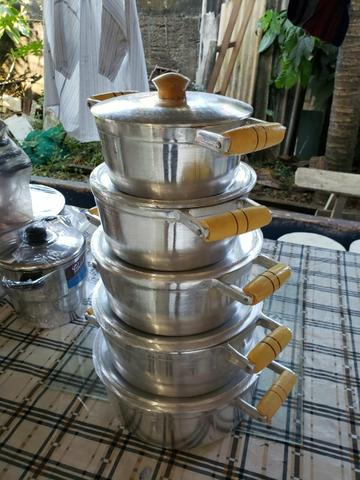 Jogos de aluminio batido com 5 peças