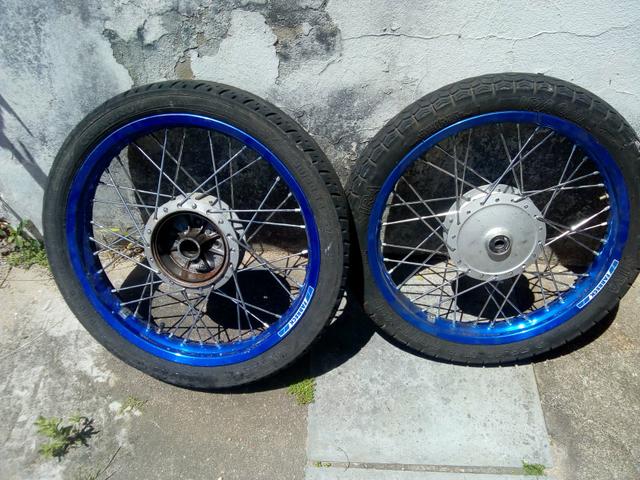 Rodas para YBR freio tambor - Foto 2