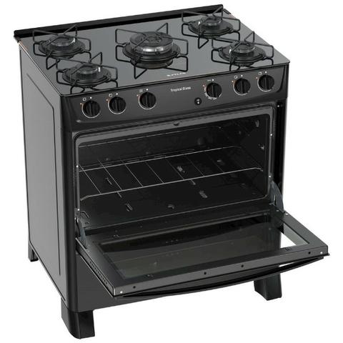 Fogão Atlas 5 Bocas Tropical Glass Com Tripla Chama Preto Bivolt *NOVO - Foto 3