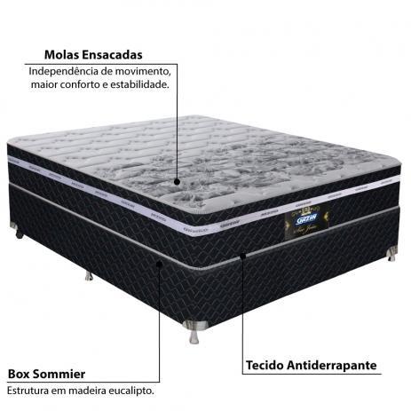 Cama Box Casal Gazin São João Molas Ensacadas - 138x188x65 - Foto 2