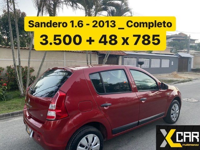 SANDERO EXP 1.6 2013 _ COMPLETO _ POUCO RODADO