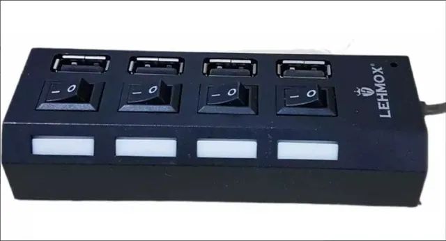 Hub usb extensor 4 portas 2.0 com interruptor lehmox - ley-21 - Foto 3