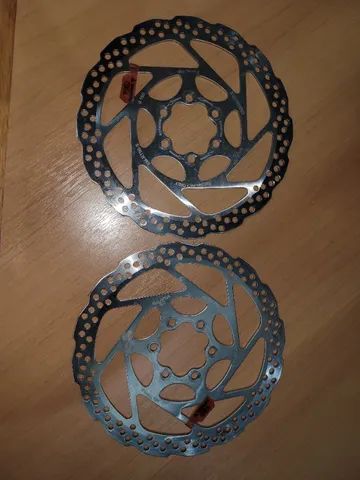 Par de Discos Rotor Shimano SM-RT56-S (praticamente novo) - Foto 3