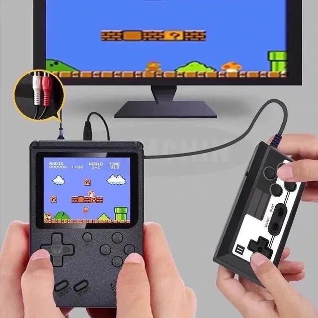 Mini Game Portátil 400 Jogos Super Console Controle Retro