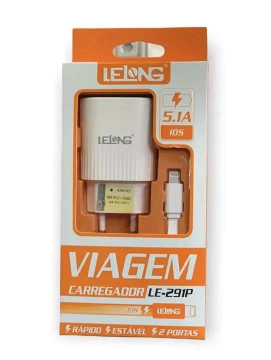 Carregador turbo 5.1A IOS- Lelong LE-291P  Loja Coimbra Computadores Entregamos - Foto 2