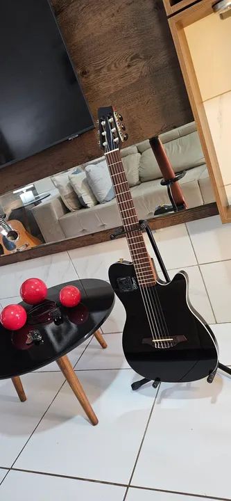 Violão maciço flat nylon elétrico  - Foto 4