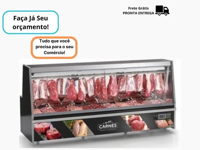 Balcao de carne Preto Gelopar 2.9M