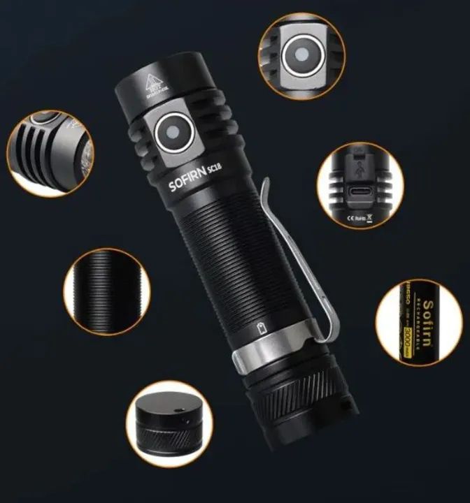 Lanterna Sofirn SC18 Recarregável 1800 lm - Foto 5