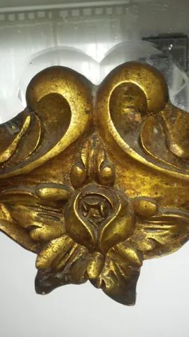 Belíssimo Espelho Dourado Antigo - Foto 3