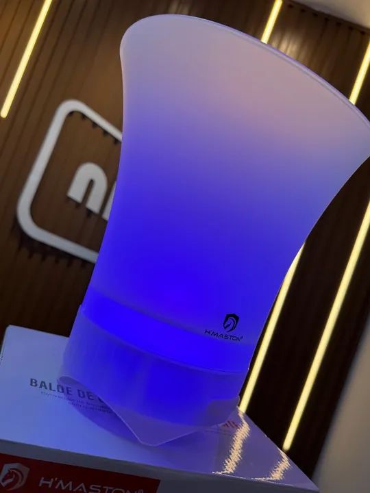 Balde de Gelo Luminoso c/ Caixa de Som Bluetooth  - Foto 5