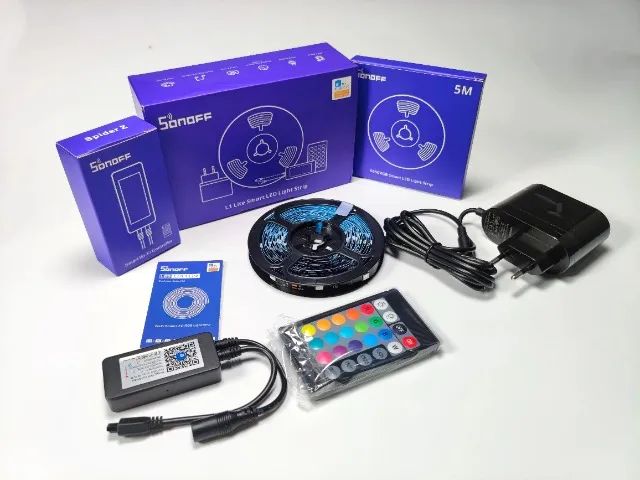 Fita De Led Sonoff L1 Lite Wifi Inteligente 5m Rgb Alexa Google 110V/220V