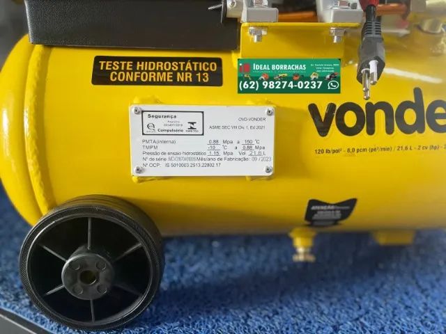 Compressor Ar 21L 2CV 120Lbs - Vonder - Foto 2