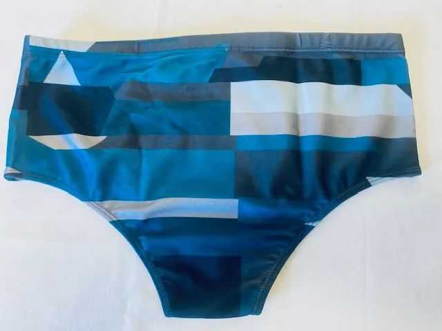 Sunga Masculina Desenhos Geométricos em Azul Tam GG - Foto 3