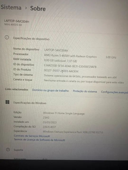 NOTEBOOK GAMER ACER NITRO 5 - Foto 3