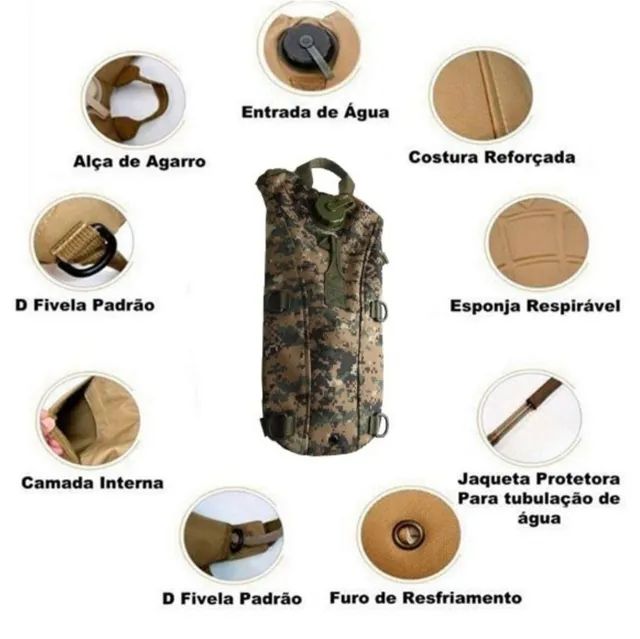 Mochila de hidratação com refil de água 3 litros - Foto 3