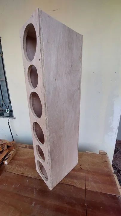 Caixa corneteira crua, 4 driver e 2 tweeter, curta, 90x25x18, pronta para pintura. - Foto 2
