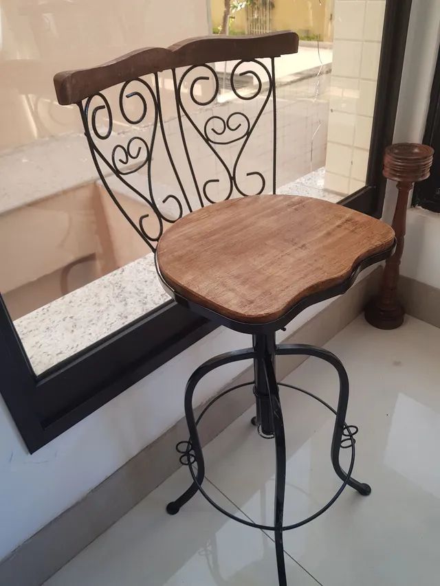 Banqueta Bistrô Ajustável Arabesco Coração  - Foto 3