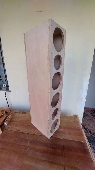 Caixa corneteira crua, 4 driver e 2 tweeter, curta, 90x25x18, pronta para pintura. - Foto 3
