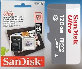 Cartão de Memória Micro SD 128GB Ultra Speed 48MB/S 320X