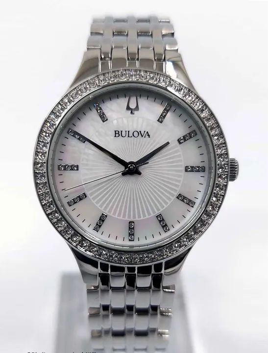 (NOVO!) RELÓGIO BULOVA MADREPÉROLAS CRISTAIS   - Foto 3