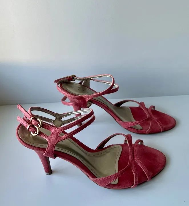 Sandália rosa acetinado Ferni - Foto 3