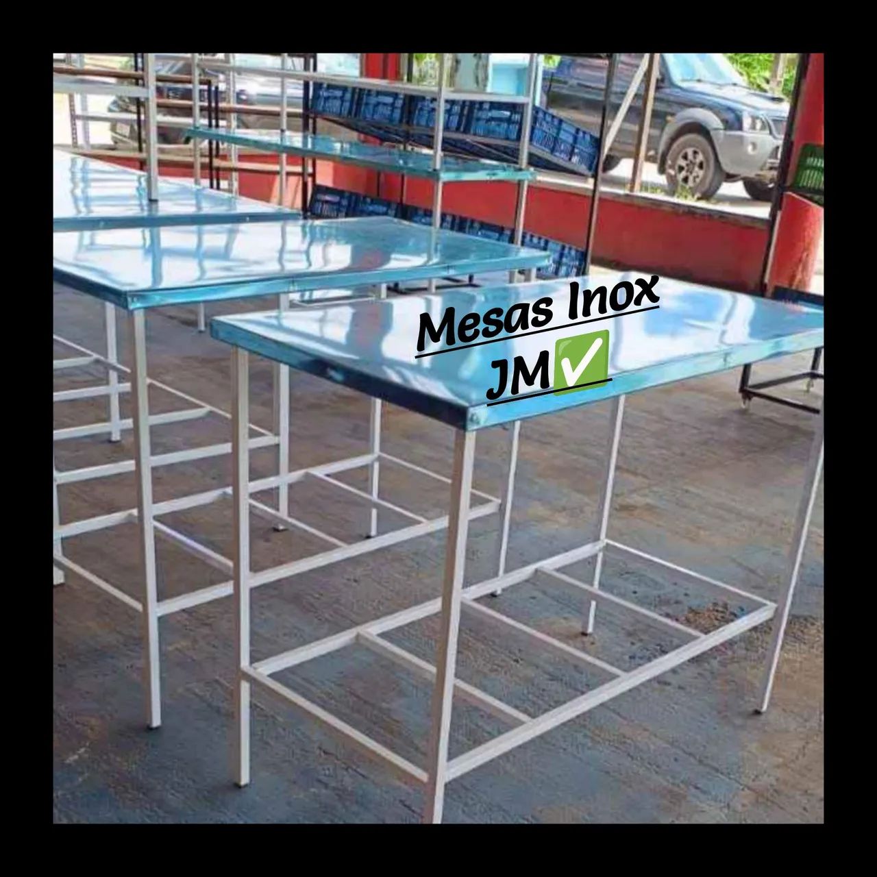 Mesa de Inox com Estrutura de Ferro - Foto 3