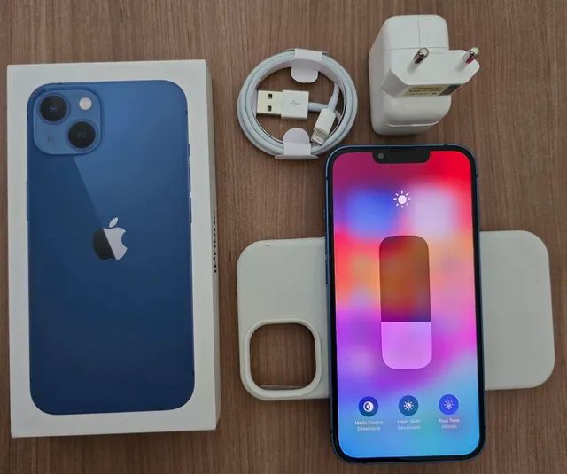 IPhone 13 128gb "Blue" em estado de ZERO. Acompanha Fonte Turbo, Cabo, Capa e Película. - Foto 2