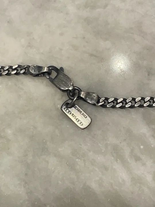 Colar Guerreiro Prata 925 - Espinélios + Berloques - Foto 4