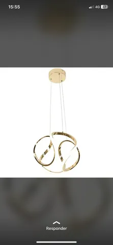 Lustre Onda 45w Dourado na promoção