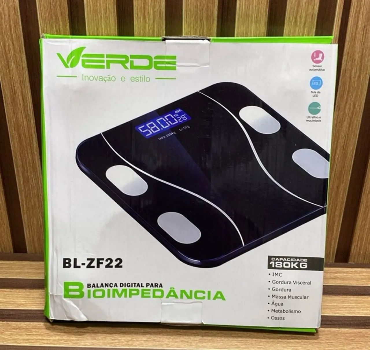 Balança Digital de Bioimpedância Verde BL-ZF22