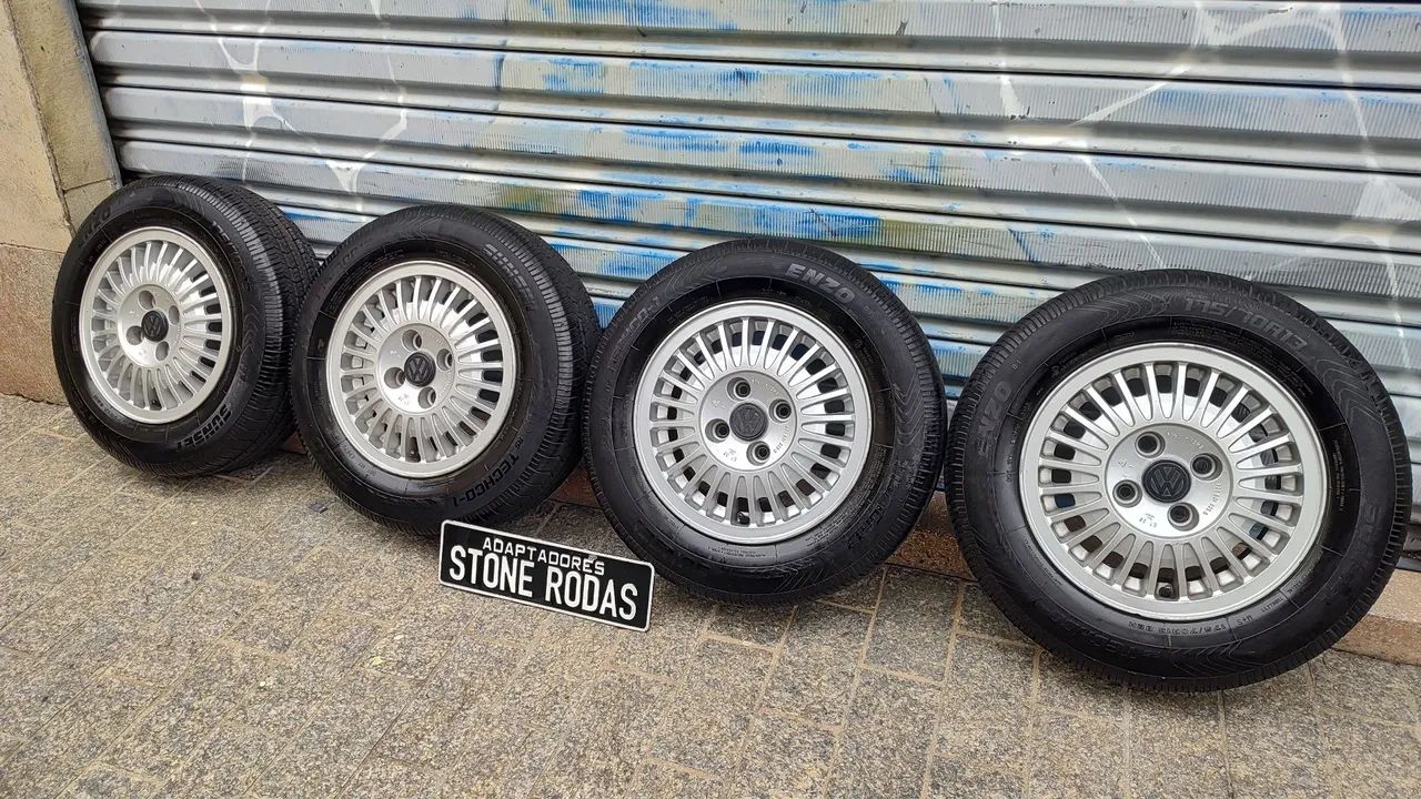 Rodas vw Voyage/Parati GLS/Santana CD/Parati Club aro 13" 4x100 com pneus  - Foto 6