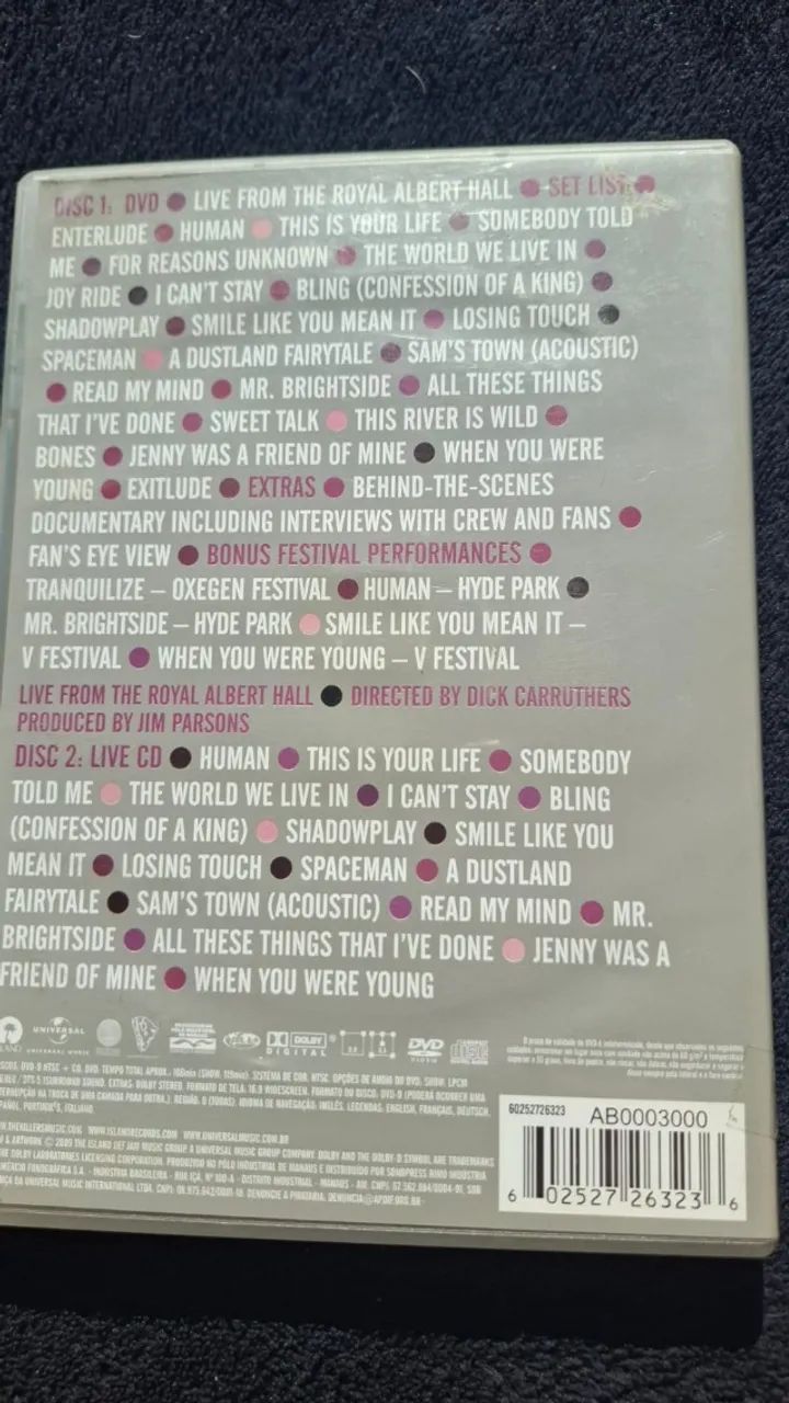 DVD + CD - KILLERS - LIVE FROM THE ROYAL ALBERT HALL -  R$ 40,00 - Foto 5