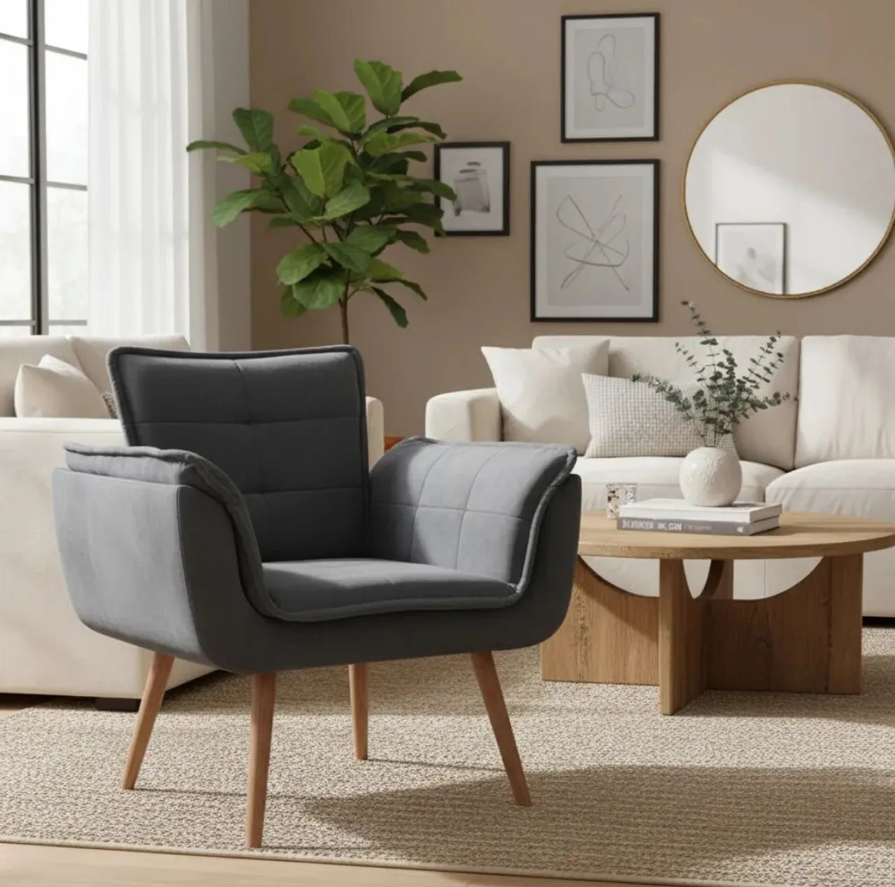 Poltrona Opala Decor Varias Cores NOVO