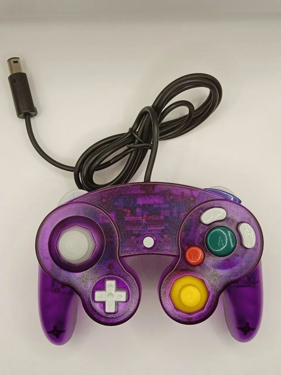 Controle GameCube Nintendo Wii Roxo Transparente 