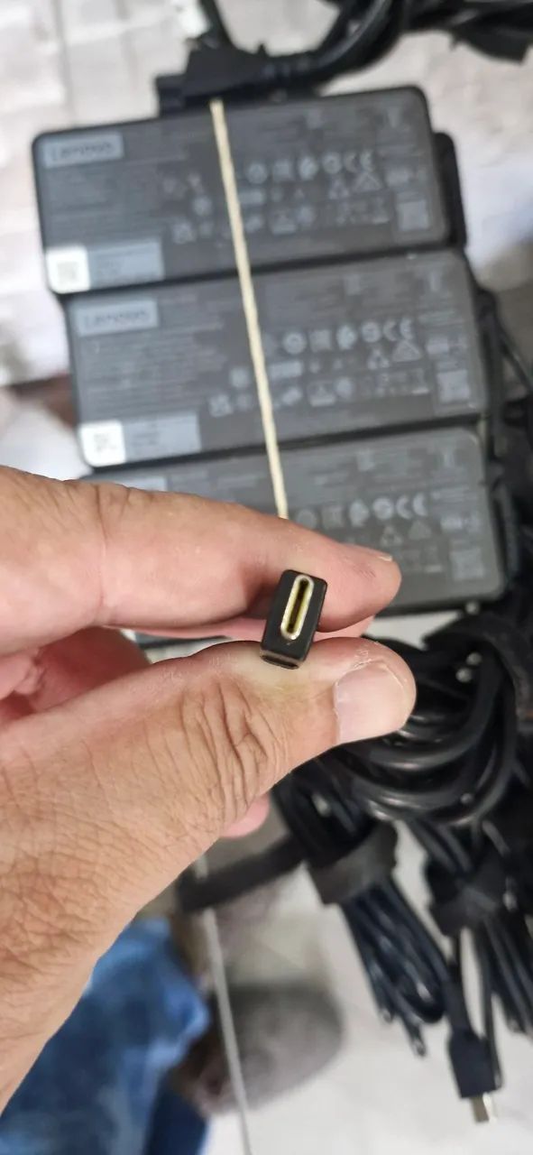 FONTE NOTEBOOK LENOVO USB-C 65W ORIGINAL  - Foto 2