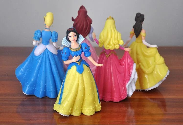 Boneca Princesa Aurora Branca de Neve Ariel Cinderela Bela 5pcs - Foto 2
