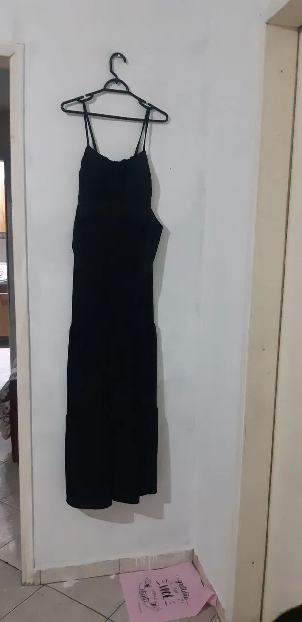 Vestido preto crepe  - tamanho G - Foto 2