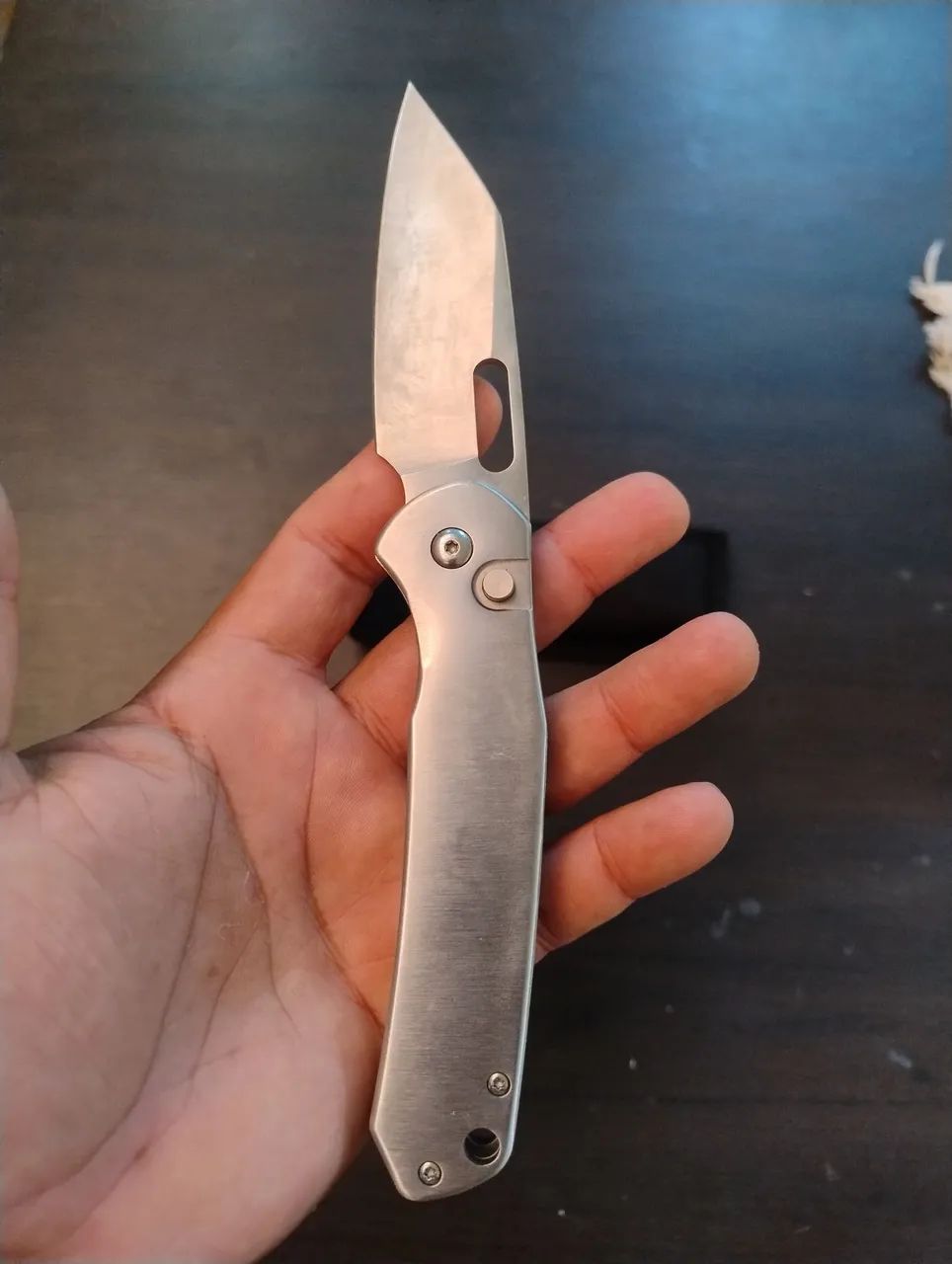 Canivete em aço inox,4mm de espessura, grande robusto. - Foto 5
