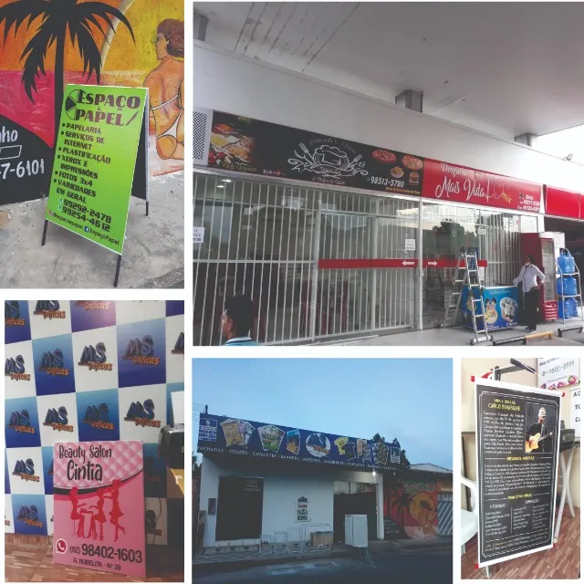 Fachada em lona impressa, banner, cavalete e muito mais!