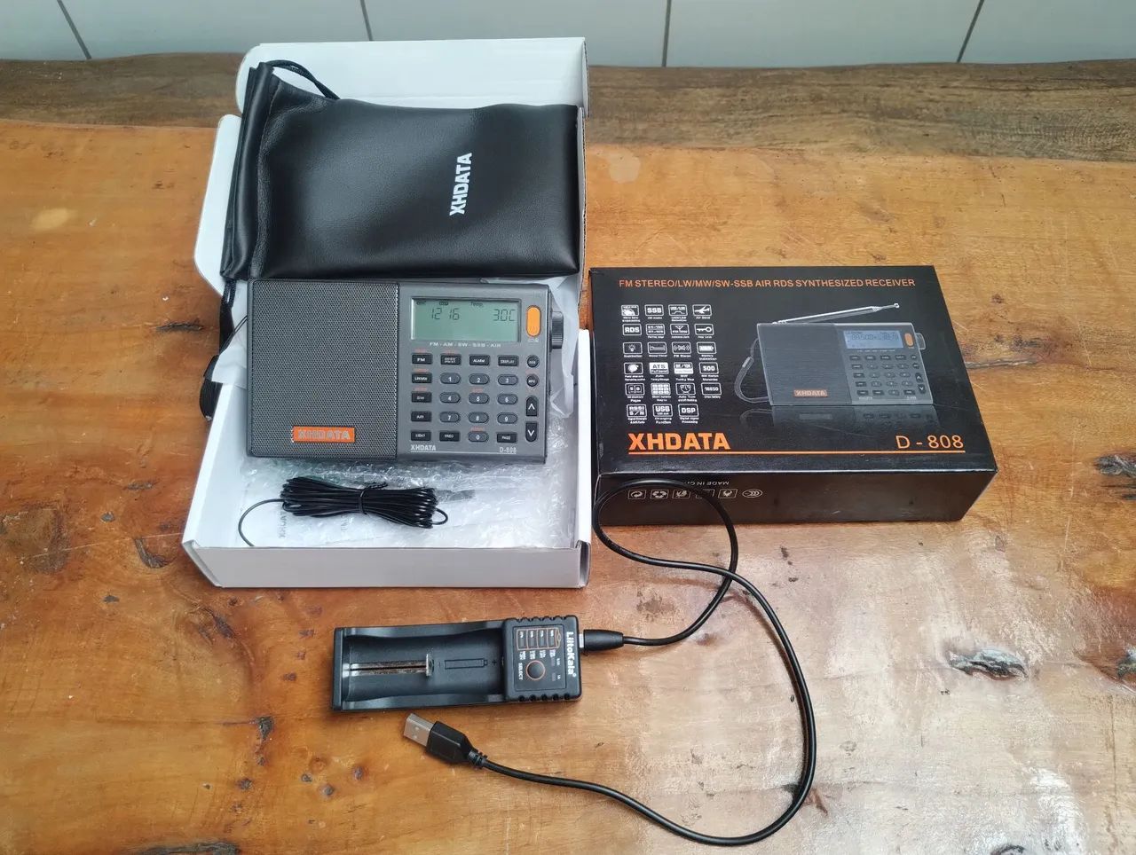 Rádio Portátil AM/FM/SW/SSB com RDS, Receptor Sintonia Digital ...