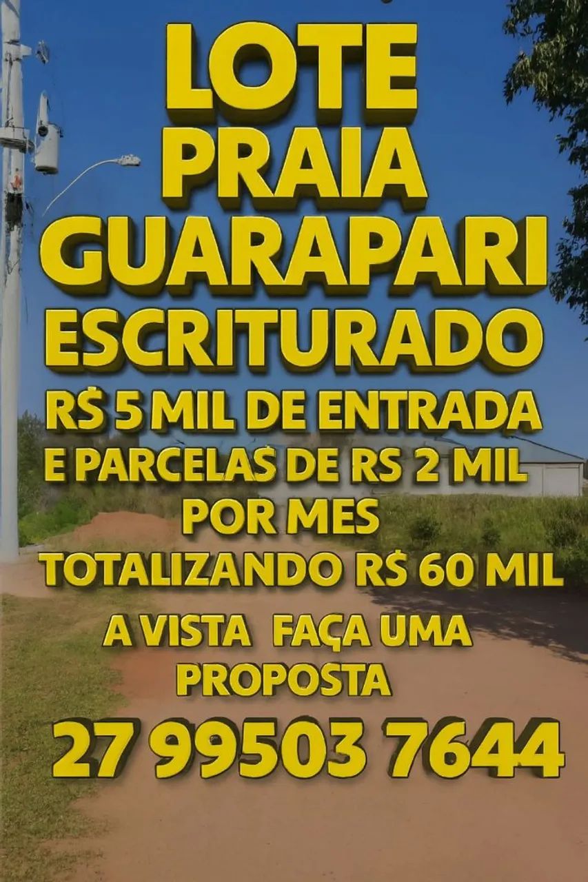  Promoção LOTES, escriturado , Praia Guarapari, R$ 5 mil de entrada e R$ 20 mil, troco  - Foto 10