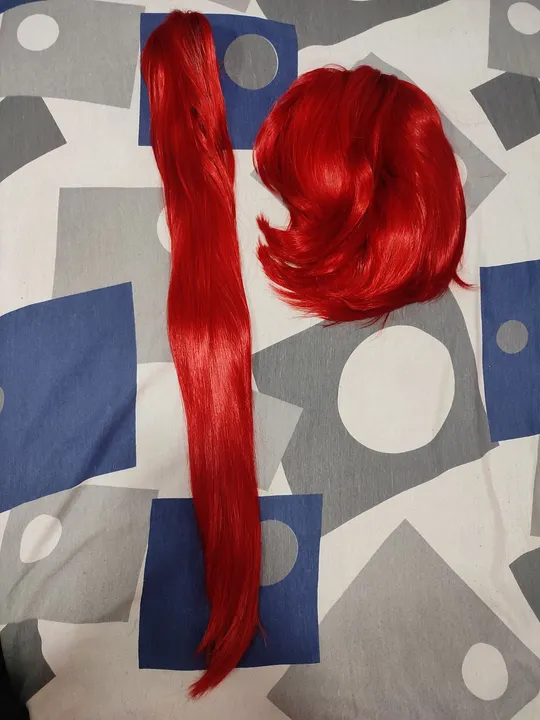 Peruca Vermelha Longa - Cabelo Sintético