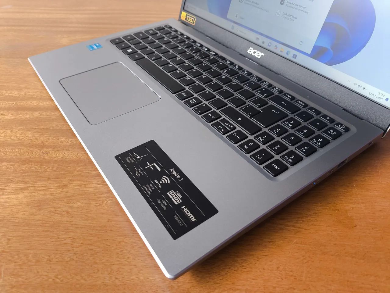 Notebook Acer i3 (11th), SSD M2 nvme de 256 GB, 8 de RAM, Windows 11, tela de 15.6" - Foto 4