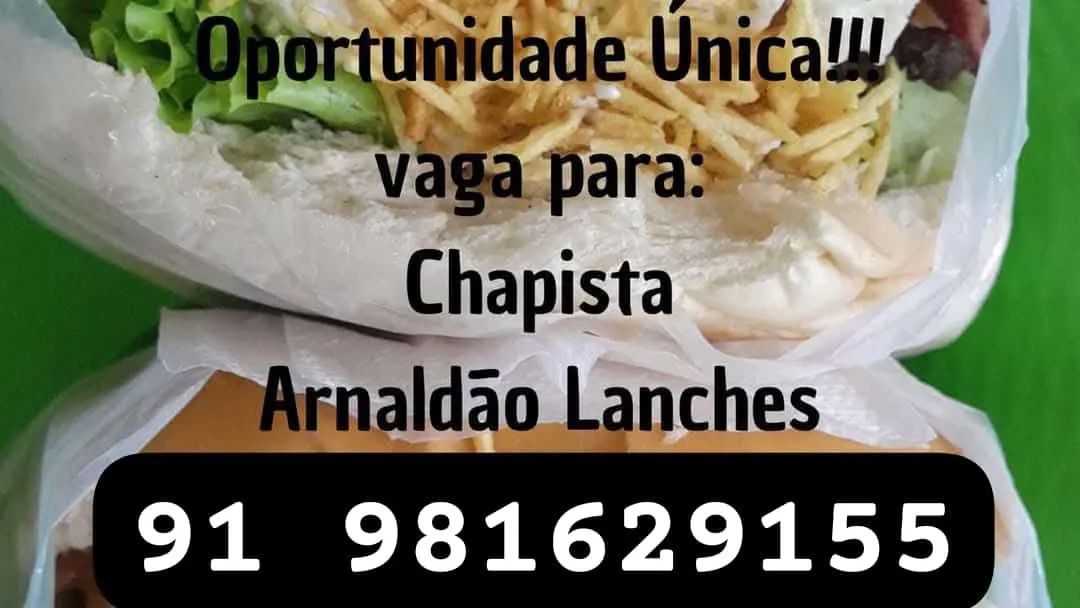 Vaga para Chapista - Arnaldão Lanches