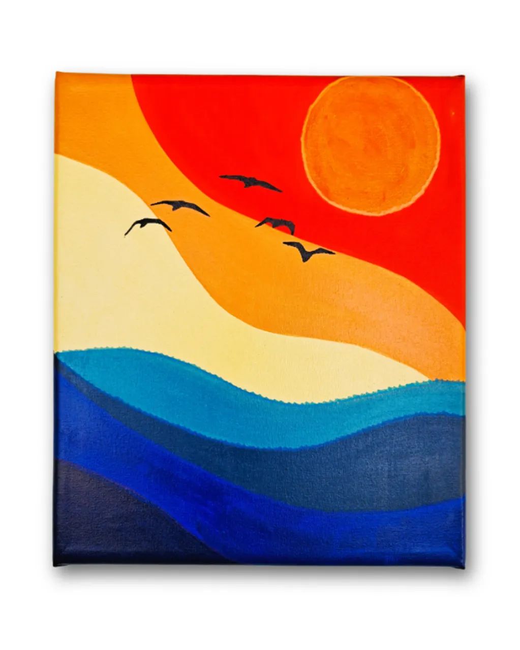 Mini Quadro Figurativo Pintado a mão para Decoração Medindo  30x25cm - Foto 2