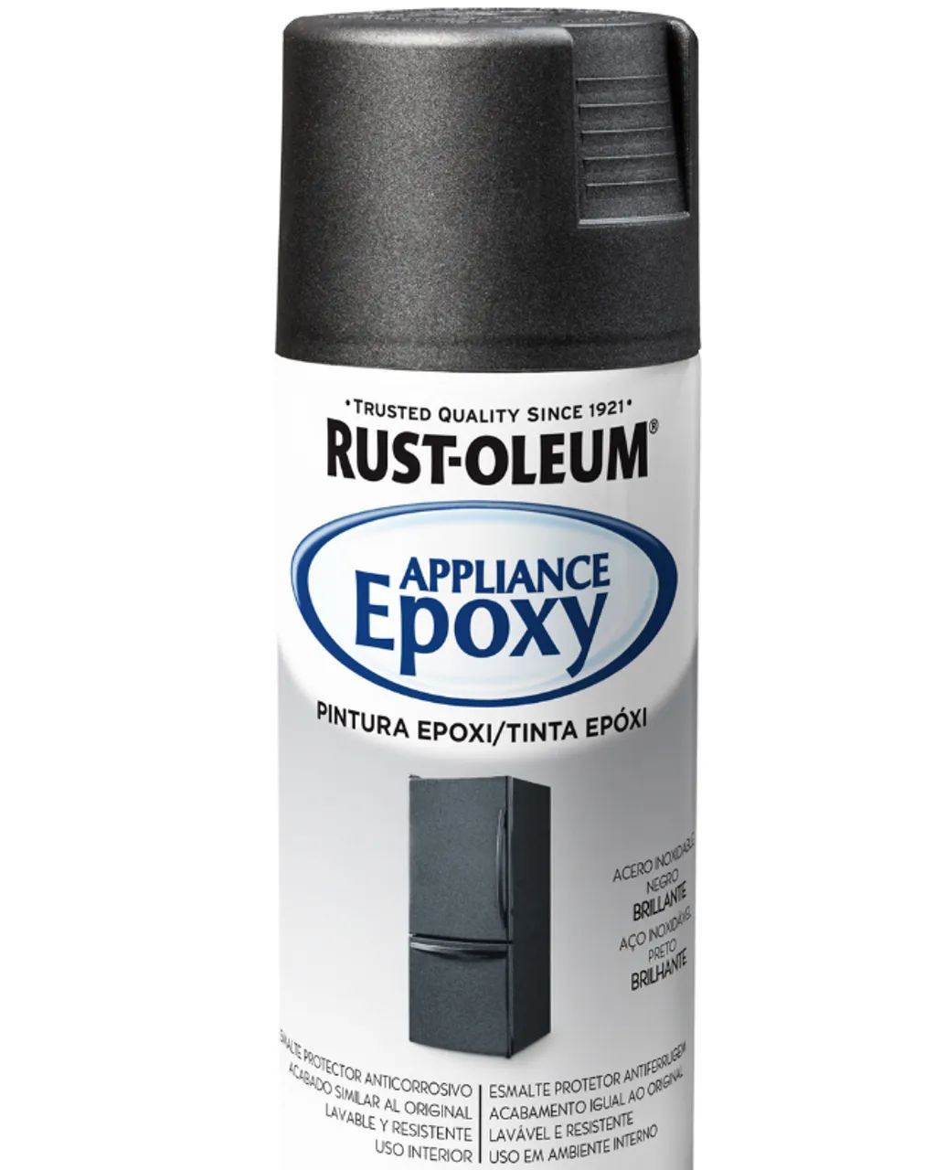 DESCONTO ESPECIAL Tinta Spray Epóxi da cor "Aço Inoxidável Preto" 340g  Rust-Oleum® - Foto 2