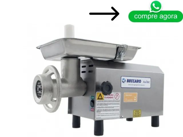 Moedor de Carne Boca 8 Inox Bivolt Beccaro