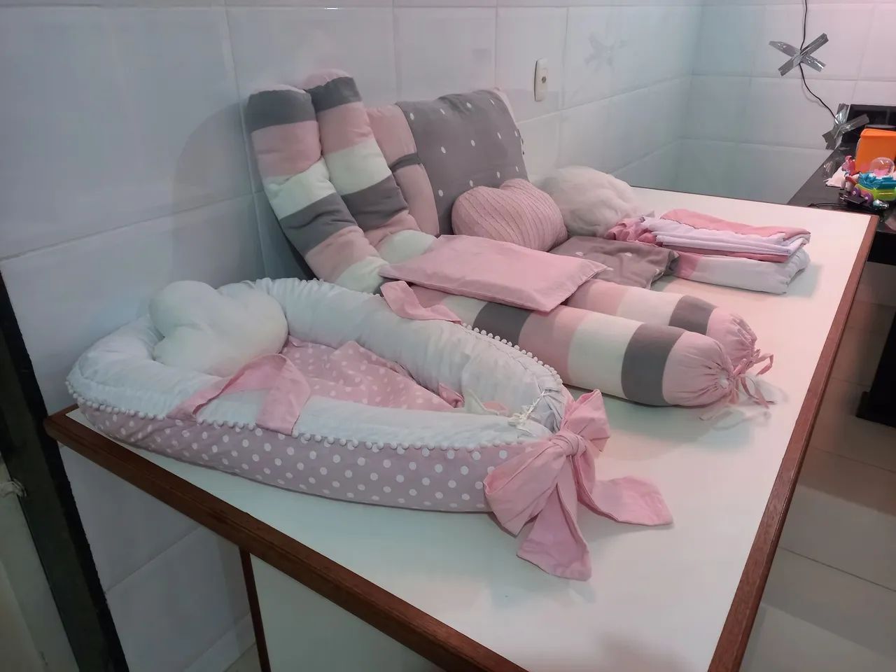 Kit Berço Rosa - Foto 4
