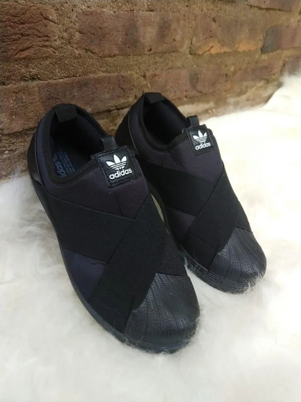 Tenis Adidas Slip On Todo Preto Promoção Tênis Adidas Slip On