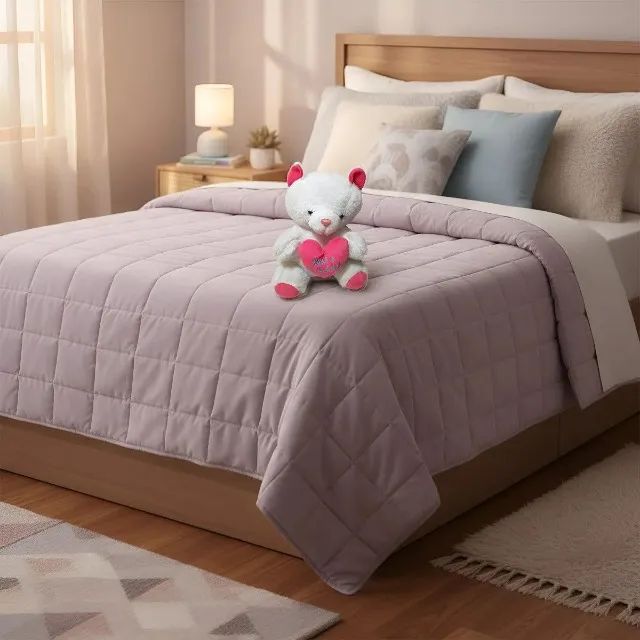 Urso de pelúcia grande com coração - Foto 5